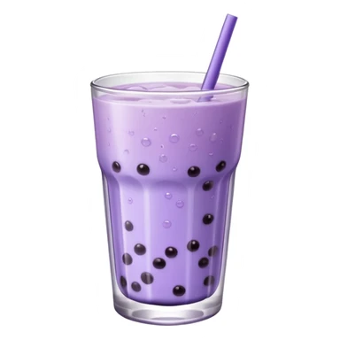 lavender colored boba drink  sticker