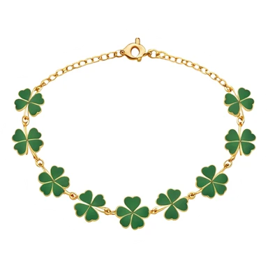 Gold chain and white clover anklet  sticker