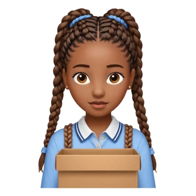 Black girl. Preppy &pretty. Sassy box braids  sticker