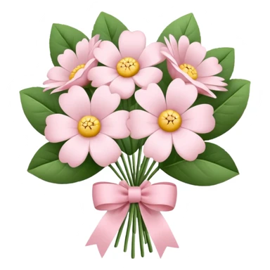 pale pink flower bouquet  sticker