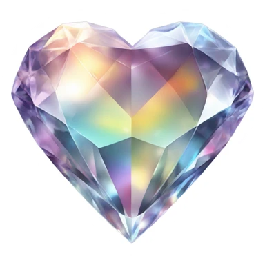 Crystal heart sticker