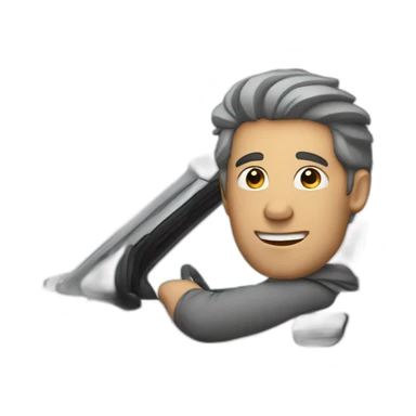 Guy in grey car sticker