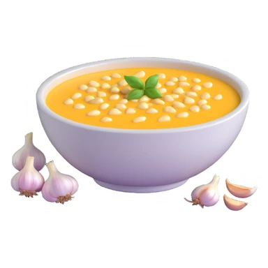 bowl of allioli sauce with garlic cloves sticker