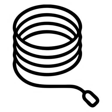 red cable spiral tube, minimal outline style sticker
