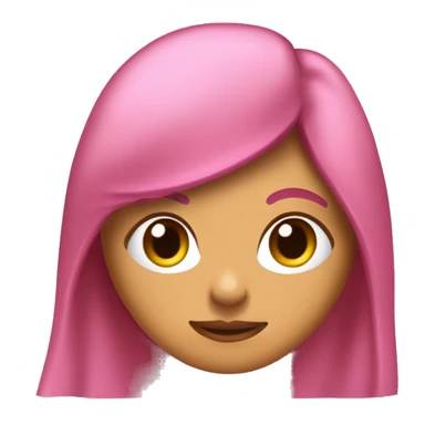 Chica tez trigueña de cabello liso y castaño que toma fotos y graba con un iphone rosa sticker