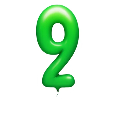 Green balloon number four sticker