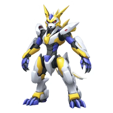WereGarurumon-Renamon-Medabot-Mecha full body sticker