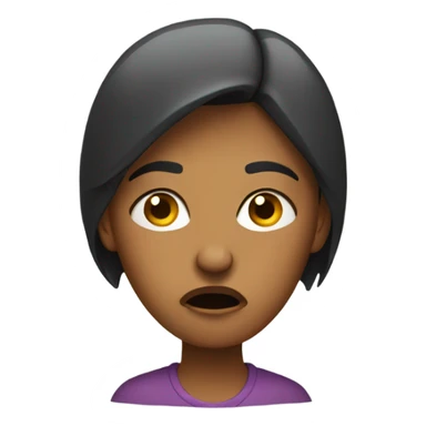 Irritated woman who isn’t in the mood sticker