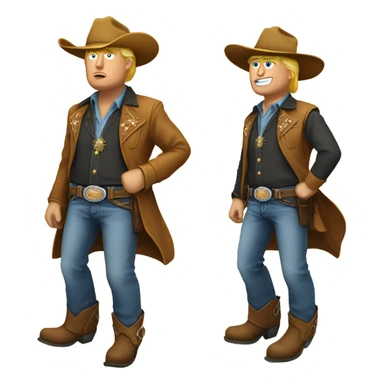 Trump as a cowboys  sticker