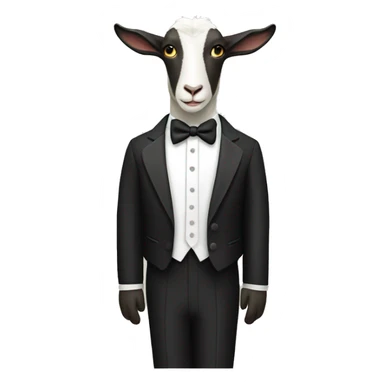 goat tuxedo sticker