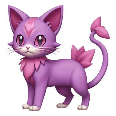 Purrloin-Skitty-Pokémon-Fakémon-hybrid-creature (full body) sticker