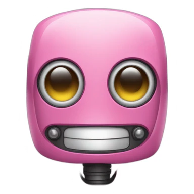 cute pink robot sticker