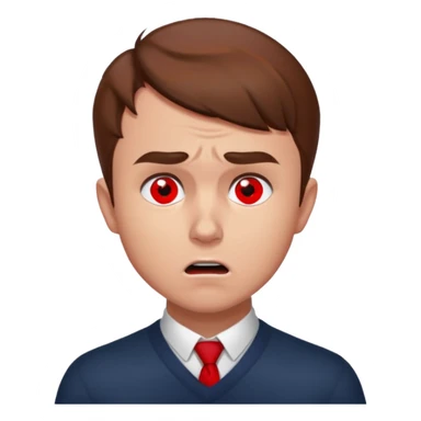 Charlie kirk with red dot on neck and scared expression on face sticker