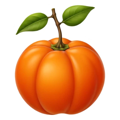 persimmon fruit spheric sticker