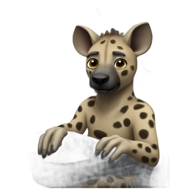 hyena in seat leon car sticker