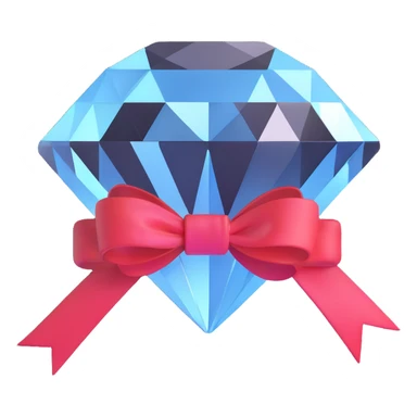 diamond with ribbon sticker