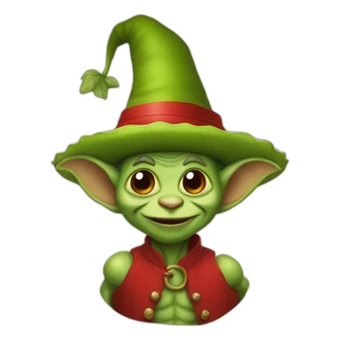 goblin in cucumber hat with red carpet sticker