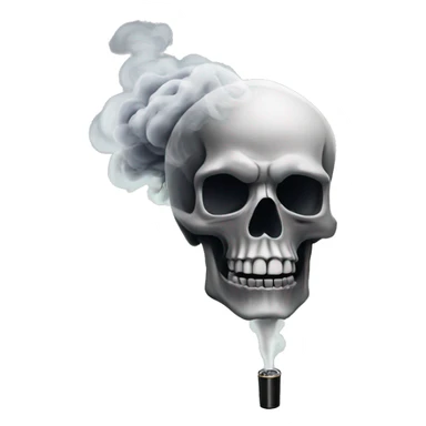 Skull head smoke vape  sticker