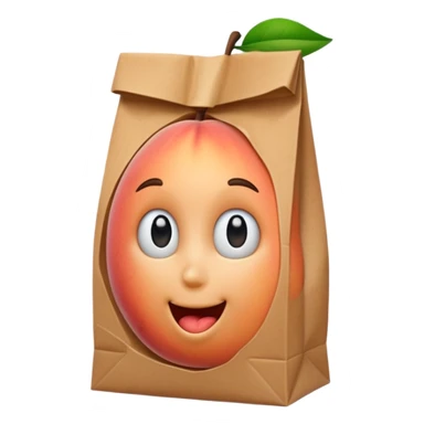 peach bum that is a bag sticker