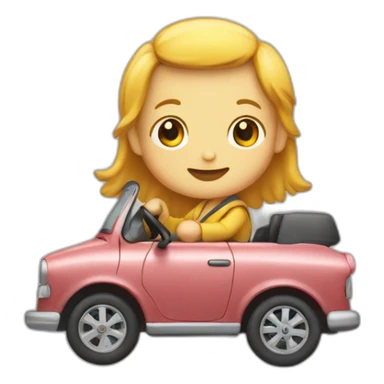 Un enfant sur une voiture sticker