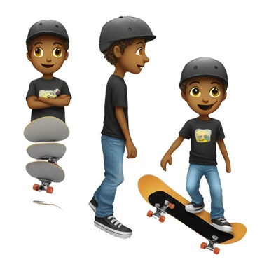 skateboarder child sticker