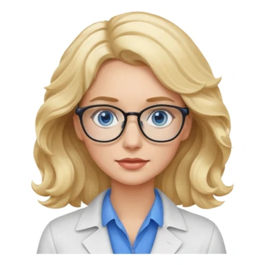 Blonde avec yeux bleus qui est architecte , cheveux ondulés  sticker