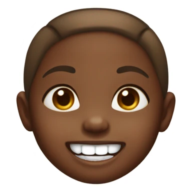 Brown baby girl with one tooth  sticker