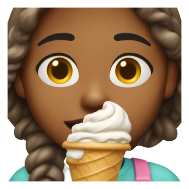 Girl eating ice cream  sticker