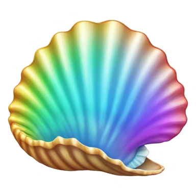 Sparkling rainbow seashell  sticker