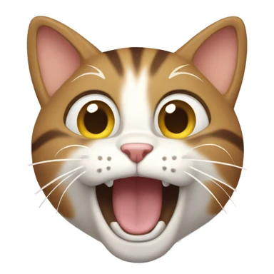 excited cat sticker