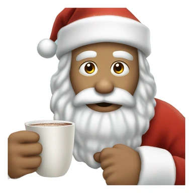Santa Claus drinking hot cocoa sticker