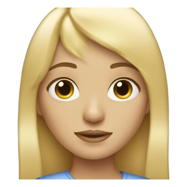 Blonde girl with fringe  sticker