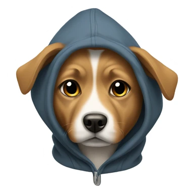 Dog a wearing hoodie  sticker