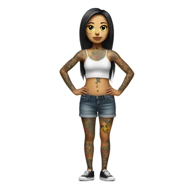 Full body Tattooed girl sticker