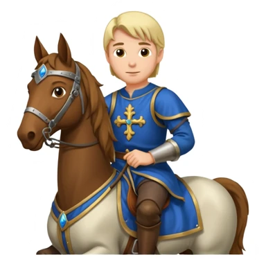 in medieval period  a man Riding Horse sticker