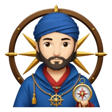 Marco Polo with compas sticker