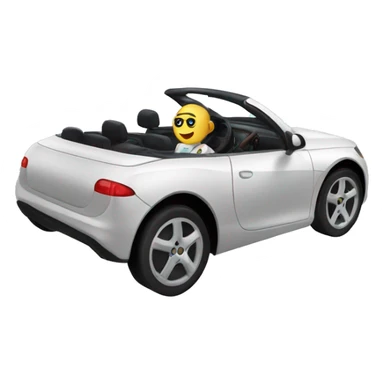 Robot driving cabrio sticker