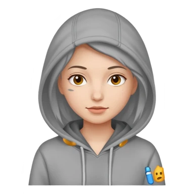 woman wear hoodie sticker