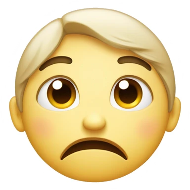 Sad cute face  sticker