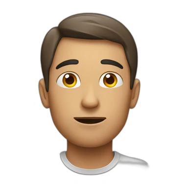 Guy thinking about food sticker