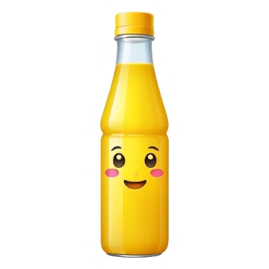Yellow juice bottled sticker