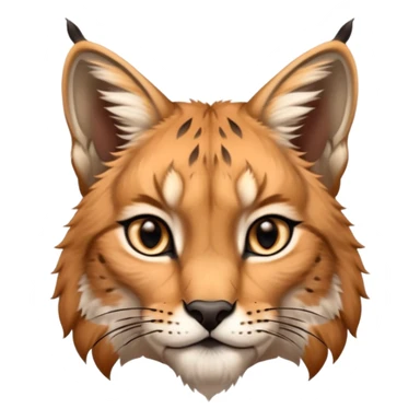 A high-resolution photo-realistic digital illustration of a young lynx, chest upward A high-resolution, photo-realistic digital illustration of a majestic young Eurasian lynx, shown from the shoulder upwards with lynx markings sticker