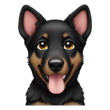 female black german Shepard puppy  sticker