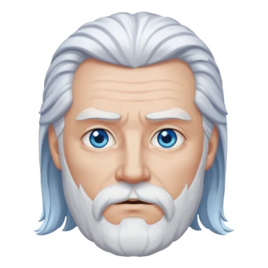 Odin with blue eyes, white hair sticker