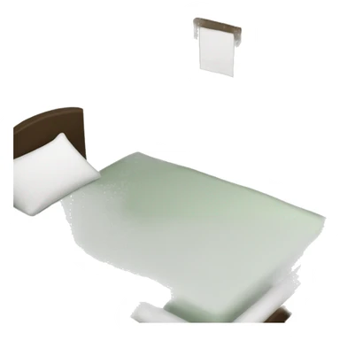 dark green, brown, and white neat bed and pillow sticker