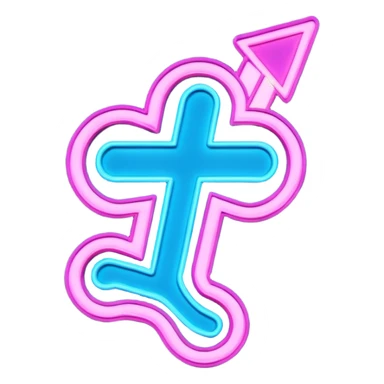 vice city neon typo sticker