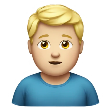 Overweight blond boy  sticker