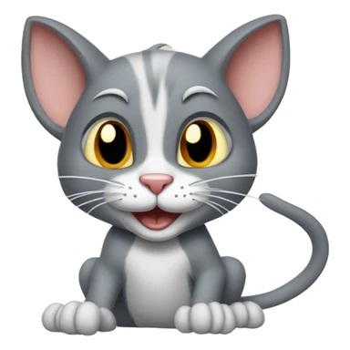 tom cat and jerry mouse sticker