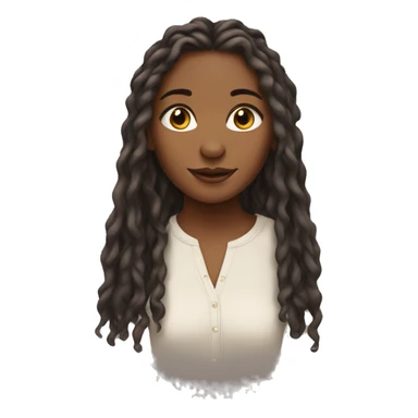 brownskin girl with soft locs  sticker