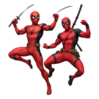 Spider-Man and Deadpool sticker